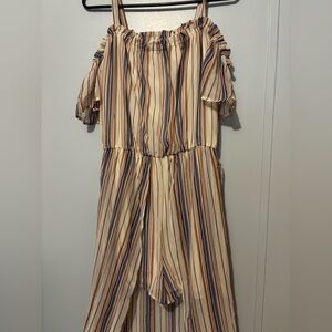 High-Low Open/Cold Shoulder Romper